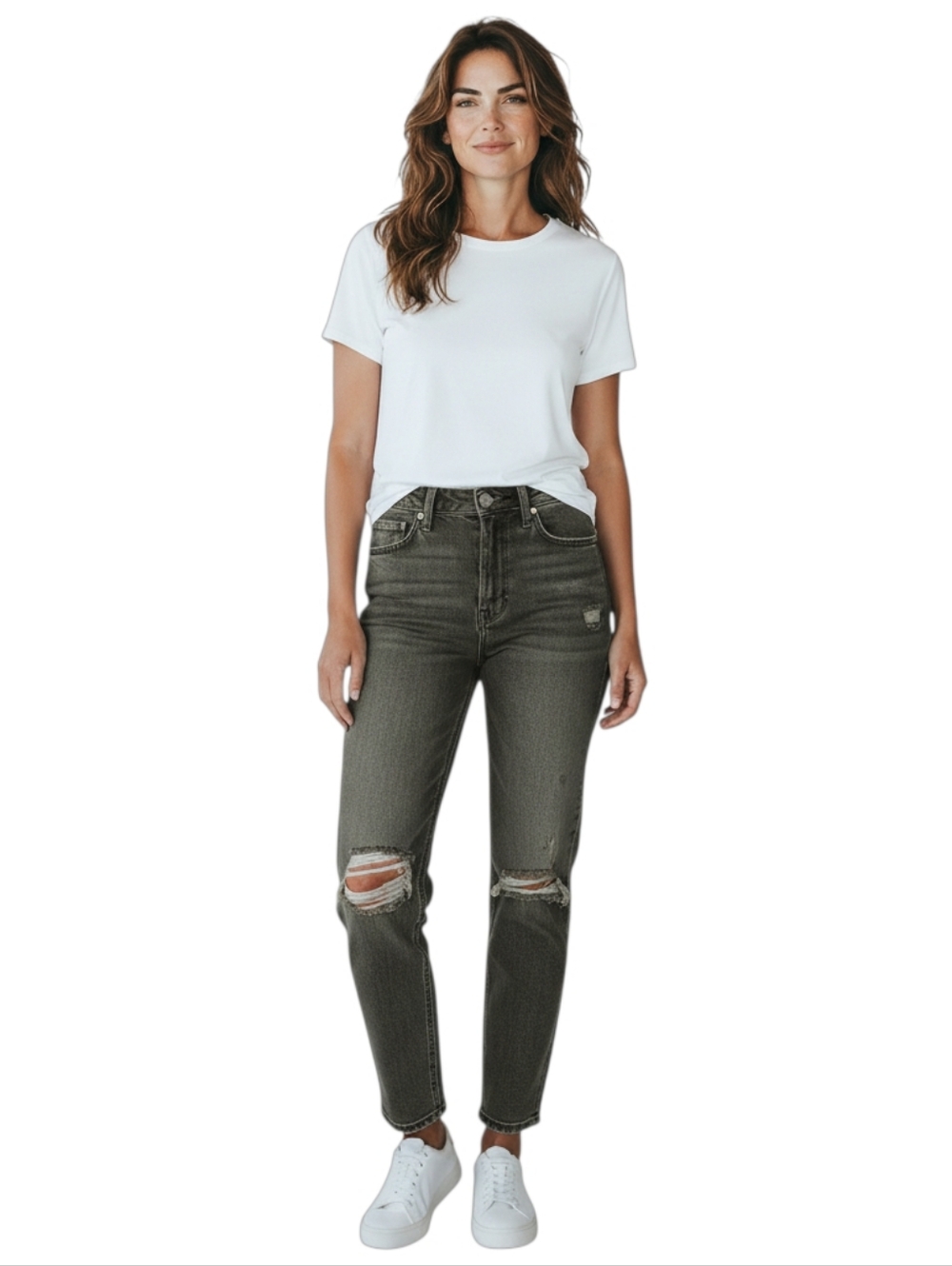 Vanilla Star Straight 90s Jean Juniors 3 Faded Black Distressed NWT